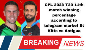 Check out the winning percentage of St Kitts and Nevis patroits vs Antigua and Barbuda falcons 10th CPL T20 match 2024
