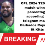 Check out the winning percentage of Barbados Royals vs St Kitts and Nevis patriots 18th CPL T20 match 2024