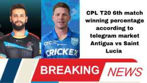 Check out the winning percentage of Antigua and Barbuda falcons vs saint Lucia kings 6th CPL T20 match