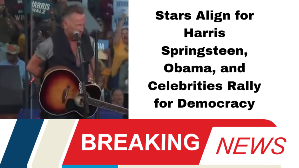 Bruce Springsteen Rallies for Kamala Harris, Declares Trump a “Would-Be Tyrant” Iconic Musician Joins Star-Studded Lineup in Georgia In a powerful rally at James R Hallford Stadium in Clarkston, Georgia, Bruce Springsteen urged voters to support Kamala Harris in the upcoming presidential election, describing Donald Trump as a potential "tyrant." Springsteen emphasized the importance of a president who respects the Constitution, upholds the rule of law, and advocates for democracy. “A President Who Fights for All” “I want a president who reveres the Constitution and protects our democracy,” Springsteen declared. “There is only one candidate in this election who holds those principles dear: Kamala Harris.” The rally attracted around 20,000 attendees, marking Harris’s largest event to date, surpassing her previous rally in Greensboro, North Carolina. Early Voting Momentum Celebrities such as Spike Lee, Tyler Perry, and Samuel L. Jackson joined Springsteen in supporting Harris, urging the crowd to vote early. “Showing up at the polls is the only way,” Jackson stated, highlighting record-breaking early voting in Georgia, where nearly 30% of the electorate has already cast their ballots. A Call to Action Springsteen’s remarks resonated with many, as he warned, “Donald Trump is running to be an American tyrant. He does not understand this country, its history, or what it means to be deeply American.” He concluded, “On November 5, I’m casting my vote for Kamala Harris and Tim Walz. I urge all of you who believe in the American way to join me.” Supporting Voices in the Crowd Tyler Perry spoke about the American dream, advocating for Harris’s initiatives aimed at affordable healthcare and education. He firmly stated, “Neither a government nor a man should be telling a woman what she can or cannot do with her body.” Perry's comments drew cheers from the audience, underscoring the rally's passionate atmosphere. Obama’s Historic Appearance The event marked a significant moment as former President Barack Obama appeared alongside Harris for the first time on stage. His presence added weight to the rally, as he endorsed Harris’s vision for America. Conclusion: The Future of America With notable figures like Beyoncé expected to join upcoming rallies, the energy surrounding Harris’s campaign continues to build. As early voting gains momentum, the call for unity and action grows louder. The message is clear: every vote matters in shaping the future of America.